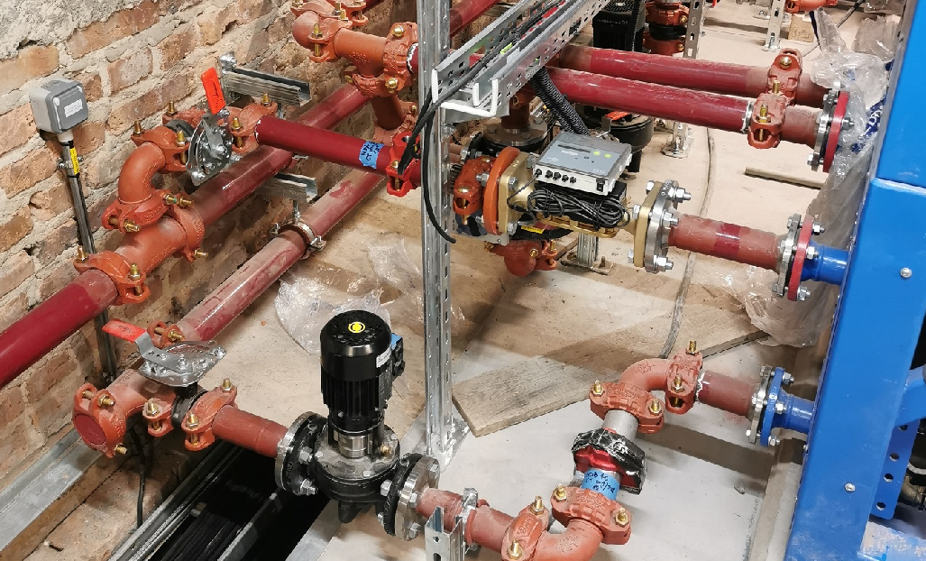 Cooling water piping installation for EPConstruction